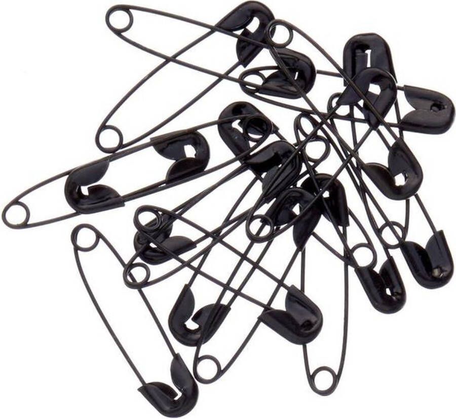 JSB9S 36 veiligheidsspelden zwart veiligheidsspeldjes assorti 28mm 32mm 38mm spelden 36 stuks