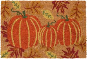 Kokos PVC Herfst deurmat welkomsmat entreemat pompoenen 40x60cm