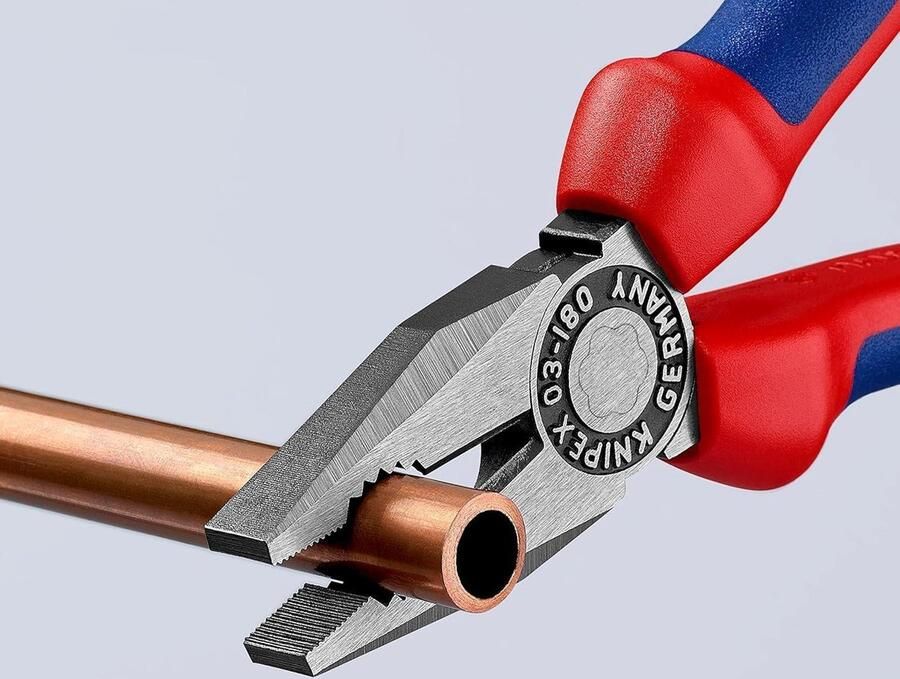 Kombitang zwart geatramenteerd met meer-componentengrepen 180 mm professionele tang