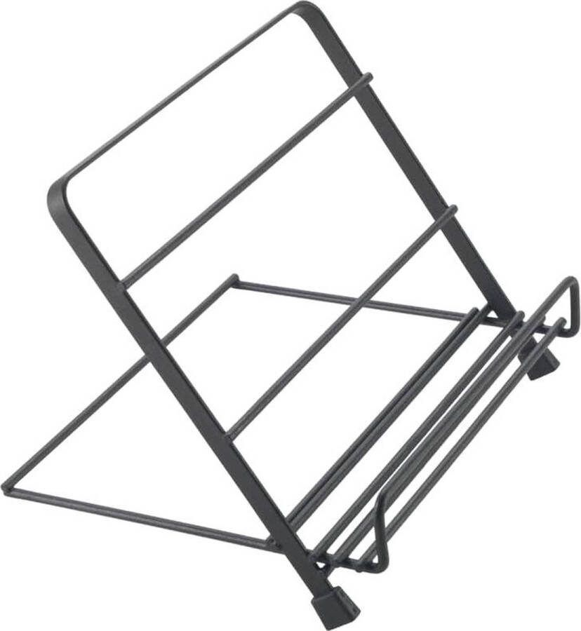 Kookboekhouder Staal Zwart met Handige Stand Keuken Accessoire