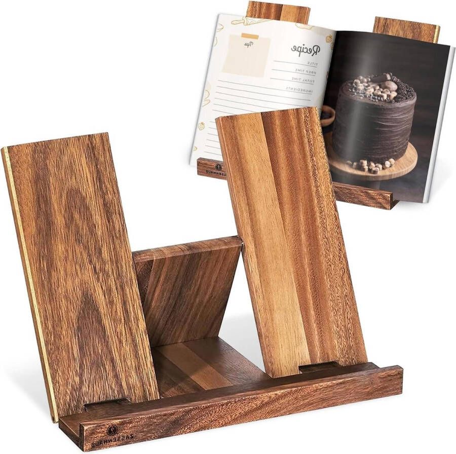 Kookboekhouder van acaciahout Handig en stijlvol! book stand