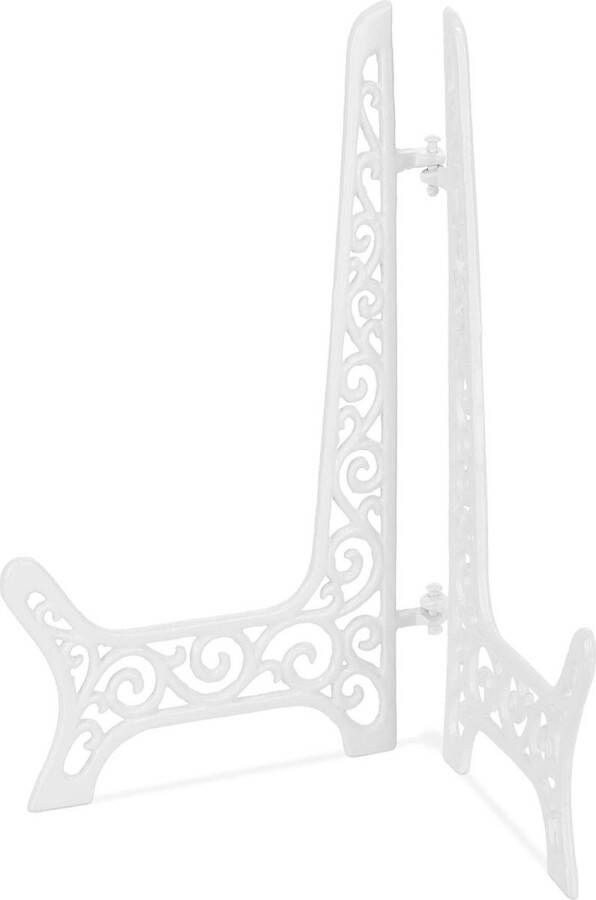 Kookboekstandaard Decoratiestandaard voor foto's en boeken Ca. 245x17x15 cm Gietijzer Wit