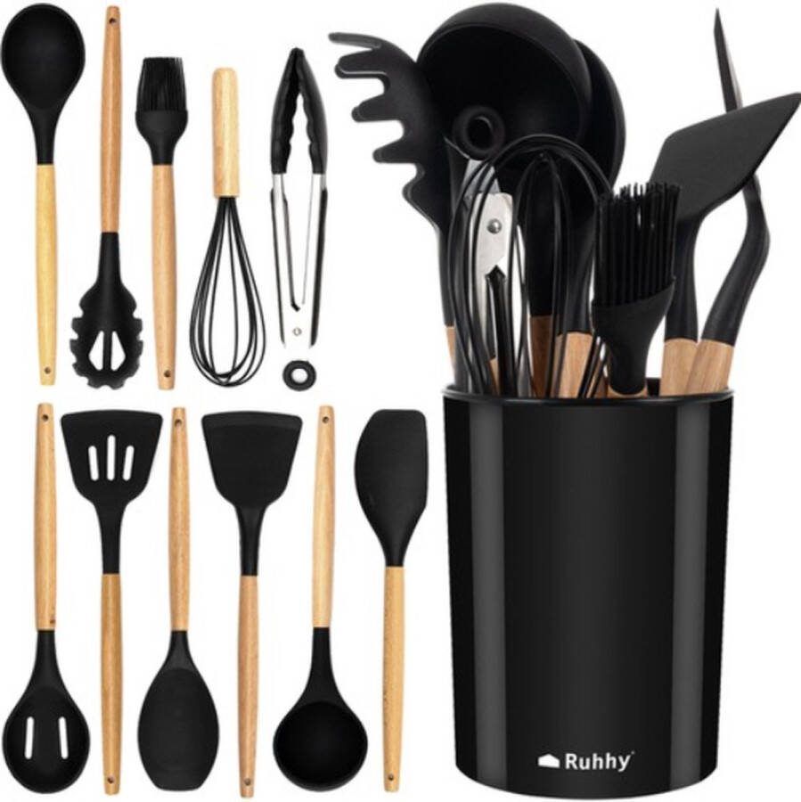 T.R.Goods T.R. Goods Kookgerei set 12-delig met Houder Keukengerei Garda Spatels