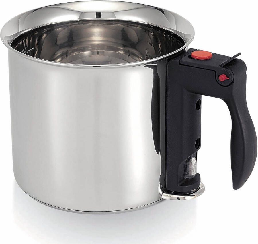 Kookpan 1 7 l dubbelwandig speciaal handvat met waterniveau-indicator. Geschikt voor alle warmtebronnen incl. inductie. Pot roestvrij staal 16 cm