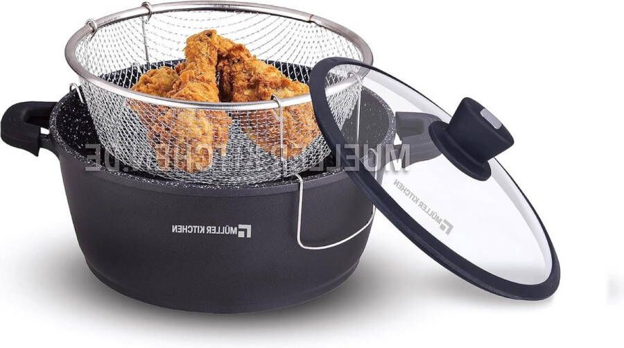 Kookpan 26 cm gegoten aluminium antiaanbaklaag 55 l MK-3016 aanbieding