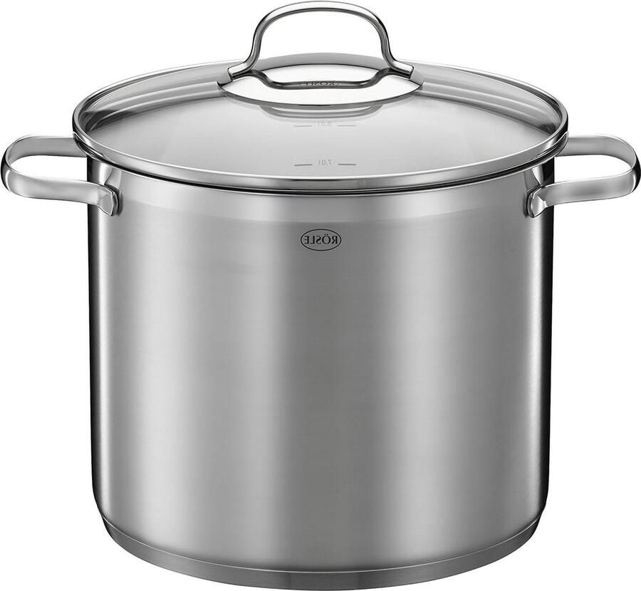 Kookpan Soeppan 8 liter roestvrij staal 18 10 geschikt voor inductie vaatwasmachinebestendig met interne maataanduiding