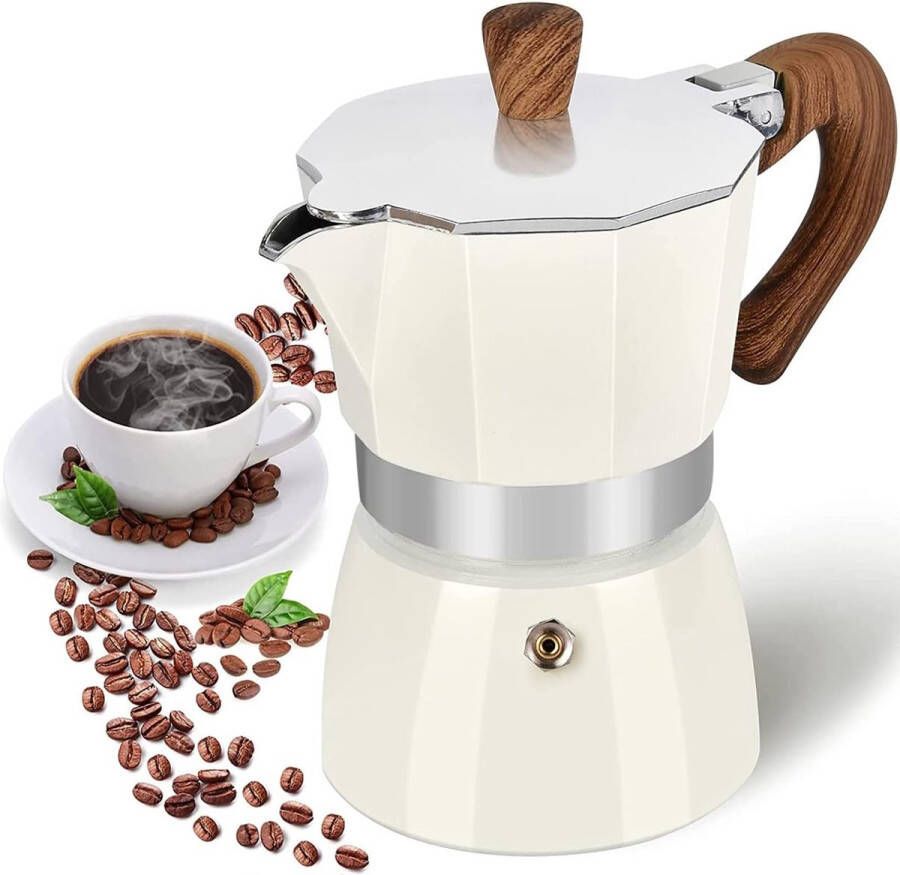 Kookplaat Espresso Maker 3 Espresso Cup Moka Pot 5 oz Handmatige Cubaanse koffiepercolator Machine Premium Aluminium Moka Italiaanse Espresso Greca Koffiezetapparaat Brewer Percolator