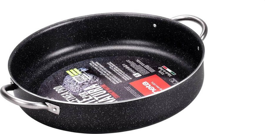 Kookpot met RVS handvat aluminium zwart 36 cm