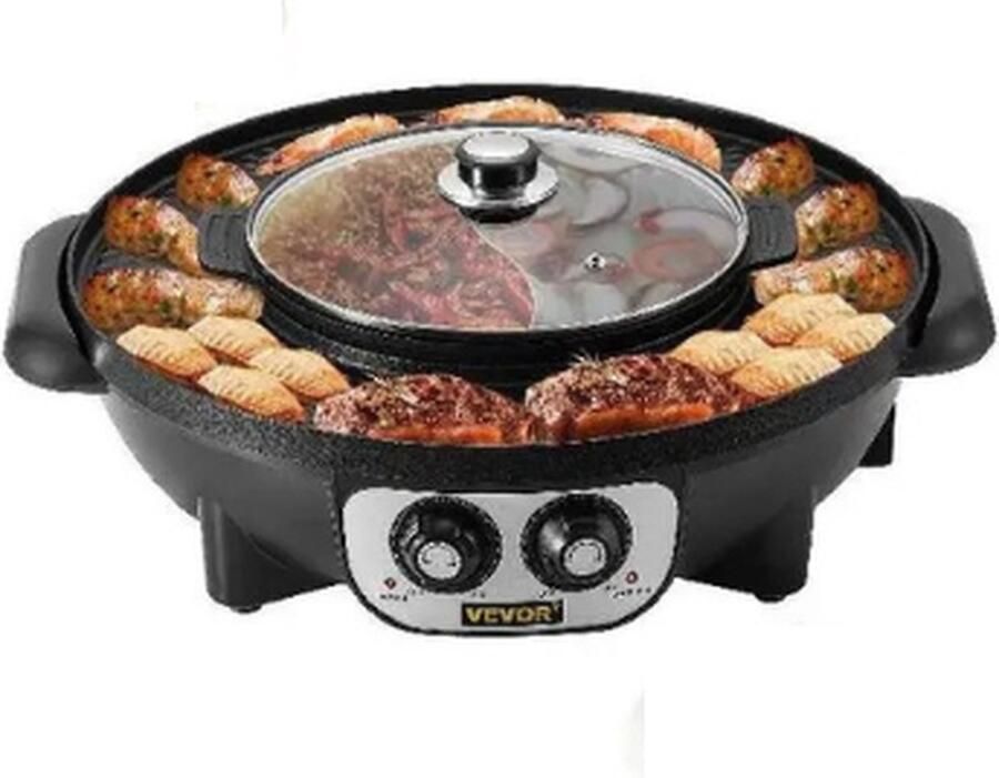 Koreaanse BBQ Hotpot Elektrisch Korean BBQ Koreaanse Grill Koreaanse Grill en Hotpot Set Korean BBQ Grill Gourmetstel Steengrill