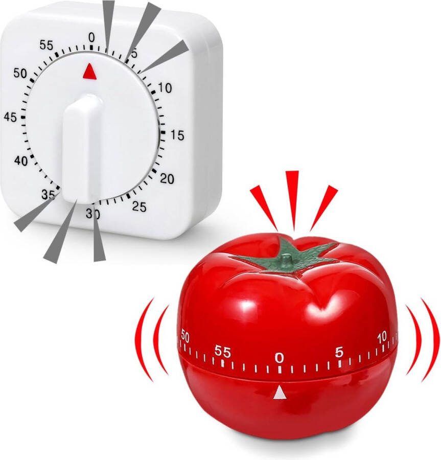 Kortstondige wekker voor de keuken 60 minuten eierwekker mechanische timer geschikt voor koken sport huiswerk kantoor (kortetermijnwekker S)
