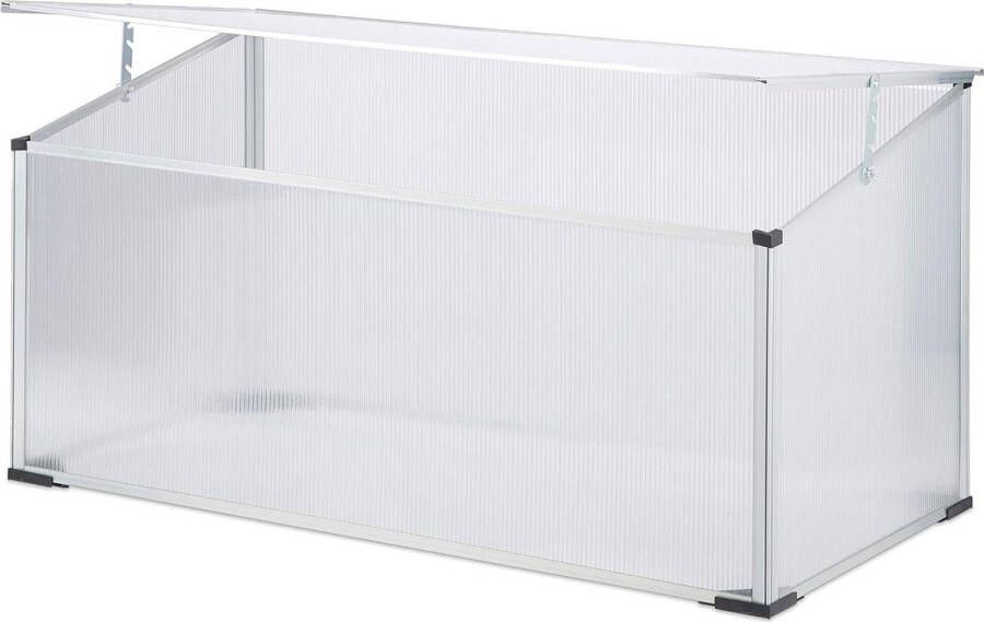 Koude bak met Aluminium Steeksysteem Lichtdoorlatend UV-bescherming 100x50x50 cm Transparant Kweekbak
