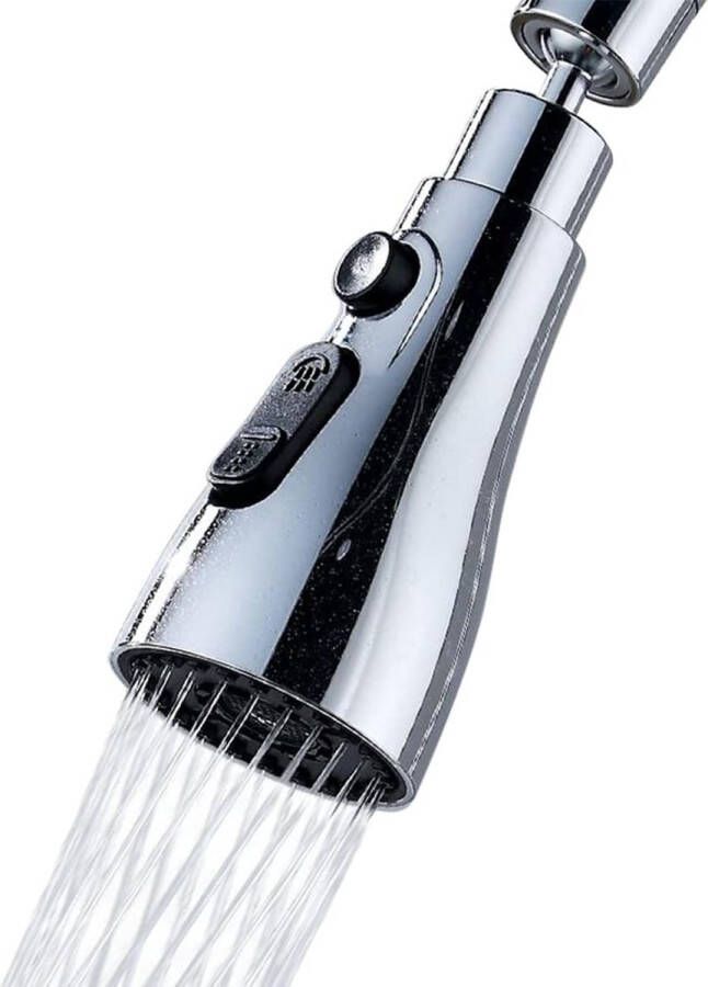 Kraanaccessoires Groothoek draaibare spatwaterdichte kranen Spatwaterdichte kranen Keuken draaibare gootsteenkranen Waterbesparend Flexibele kranen Kraanaccessoires Draaibare kraanslang Kraansproeiers Zilver