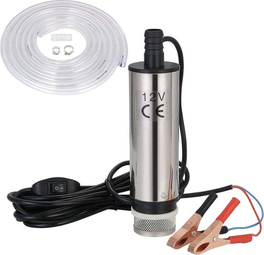 Krachtige dompelpomp vuil water waterpomp dieselpomp olie incl 5M pvc-slang DC 12V 51mm