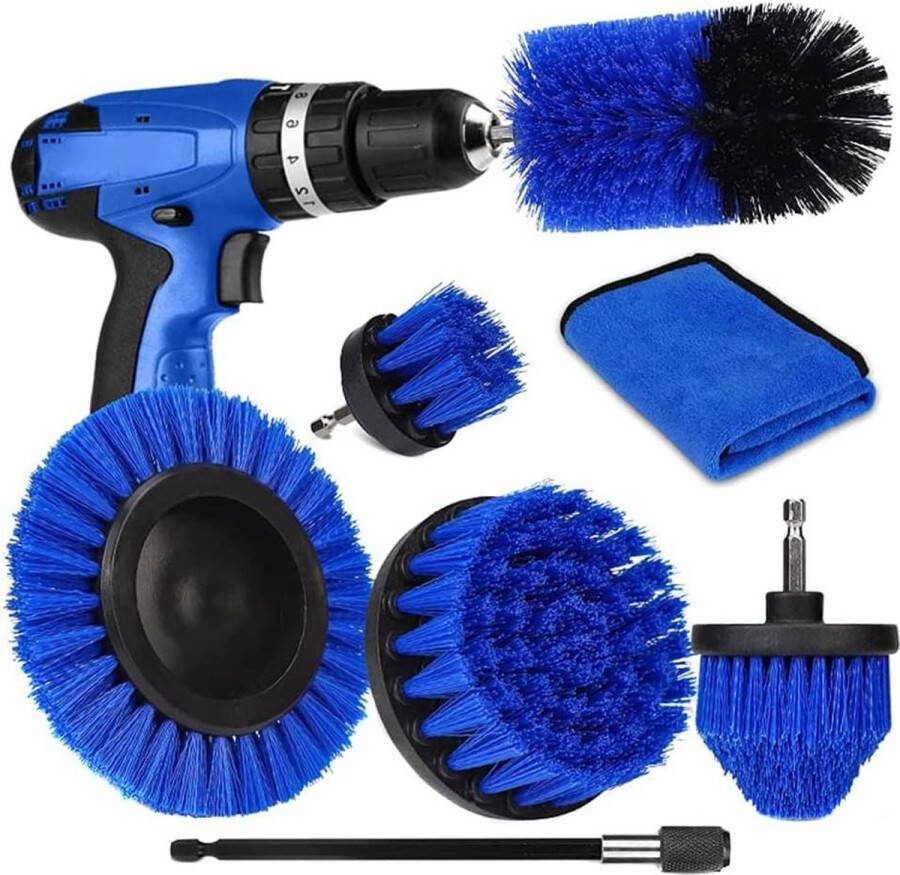 Krachtige Elektrische Boor Borstels Set Reinigingsborstel voor Grout Floor Tub Douche Tegel Badkamer Keuken Oppervlak Auto 7 stuks