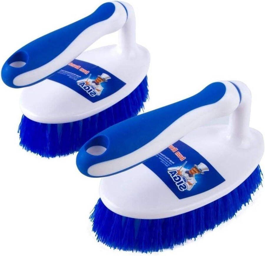 Krachtige reinigingsborstel met comfortabele handgreep badkamer douche wastafel vloer 2 stuks Afwasborstel