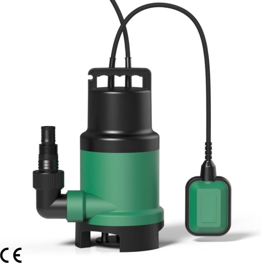 Krachtige Vuilwaterpomp dompelpomp 14.000 l u Debiet 750 W Dompeldiepte tot 7 m Afleverhoogte tot 7 5 m Efficiënt en Veelzijdig met Traploze Vlotterschakelaar