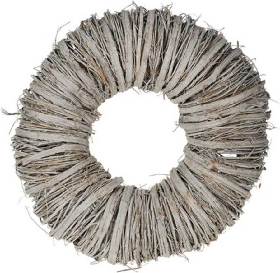 Kransen Twig Wreath 30x10cm White-wash