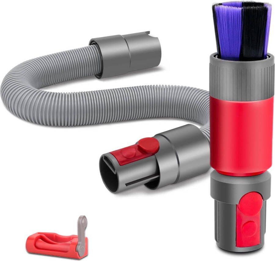 Krasvrije stofborstel + flexibele verlengslang Geschikt voor Dyson V7 V8 V10 V11 V15 Outsize stofzuiger zachte borstel voor het verwijderen van stof snoerloze stofzuiger vervangende onderdelen