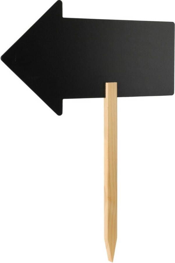 Merkloos Wegwijzer bord pijl op stok incl. witte krijtstift H54 cm Krijtborden