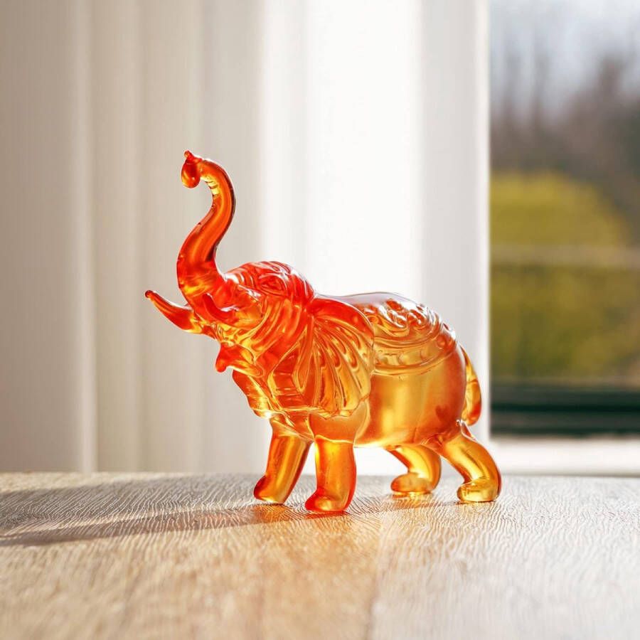 Kristallen olifantfiguren verzamelobjecten met de mond geblazen glazen kunst dierenornament decoratie voor thuis of op kantoor als presse-papier