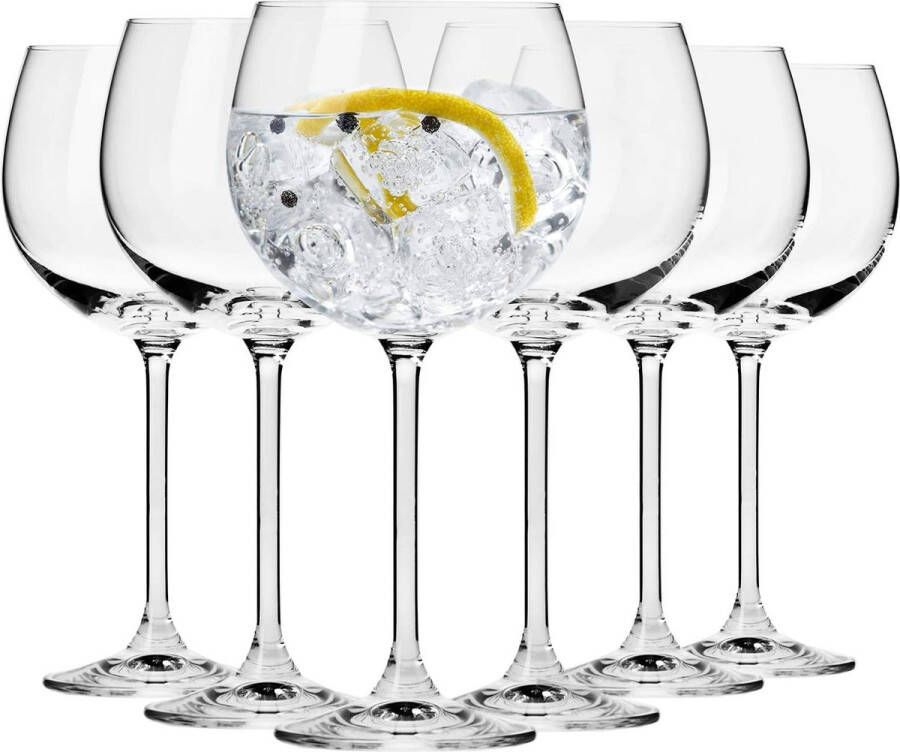 KROSNO Gin Glazen Set van 6 Stuks 480 ml Venezia Collectie Ideaal voor Thuis Restaurant Evenementen en Feesten Vaatwasser Veilig