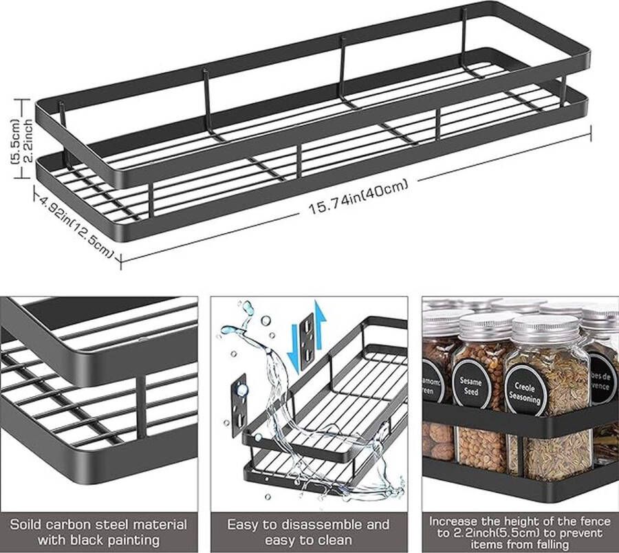 Kruidenhouder koelkastorganizer keukenrek kruidenrek \ Hoogwaardige materialen 40cm set of 2