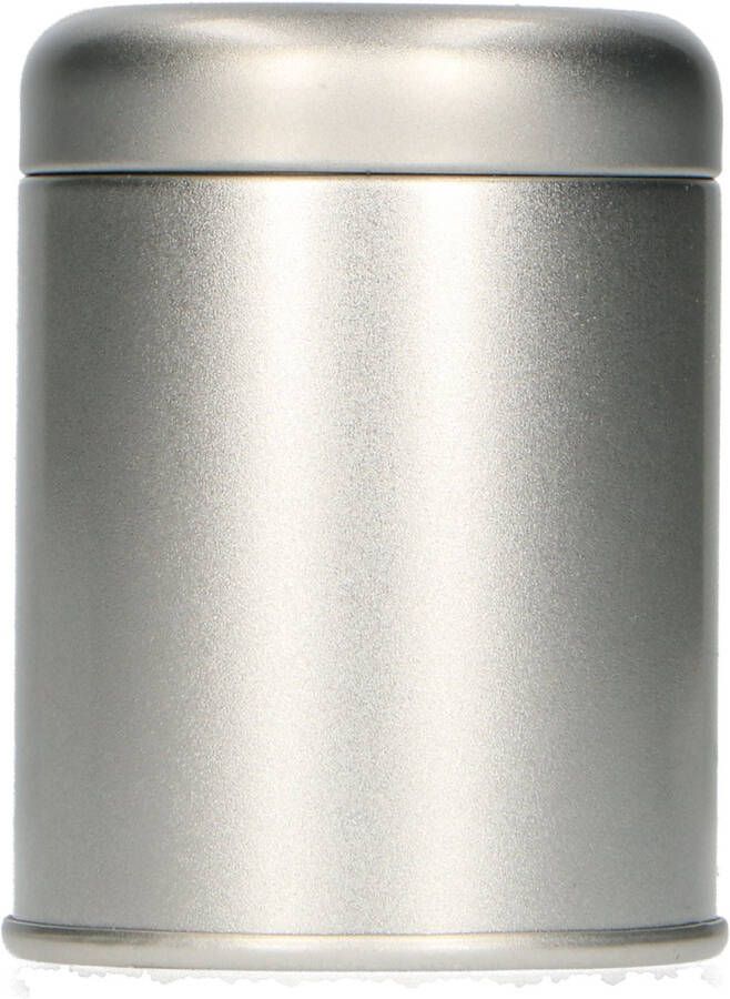 Kruidenblik Theeblik Aluminium Blik met deksel Ø 62mm x H 80 mm Voorraad potje Geschikt voor het bewaren van koffie thee kruiden Zilver