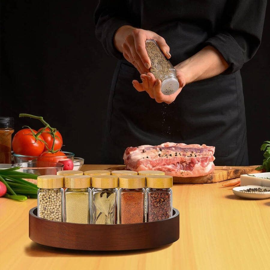 Kruidenpotjes kruiden en specerijen Keukenkastorganizer 12 stuks