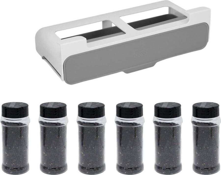 Kruidenrek lade-inzetstuk organizer keuken kruidenrek met kruidenpotjes 6 kruiden hangend kruidenrek zonder boren kruidenrek kast kruidenorganizer wit Kruiden Lade
