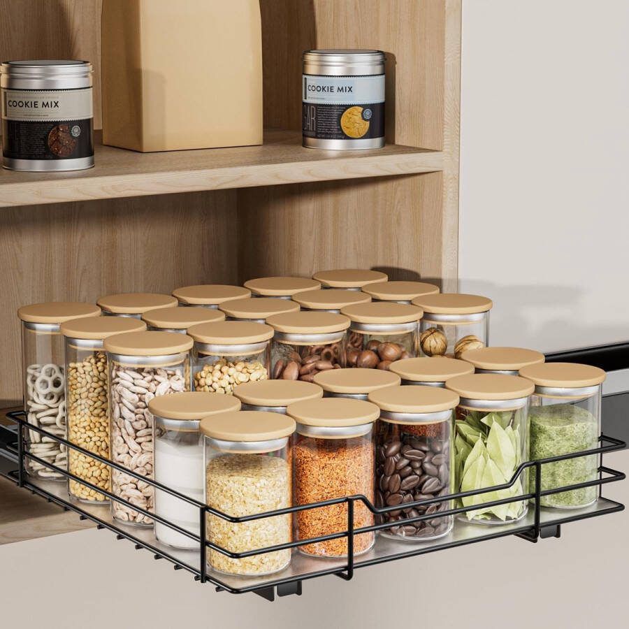 Kruidenrek uittrekbaar spoelkastorganizer kruidenrek optilbaar wastafelrek kruidenorganizer voor keuken 27 2 x 27 x 6 cm (l x b x h)