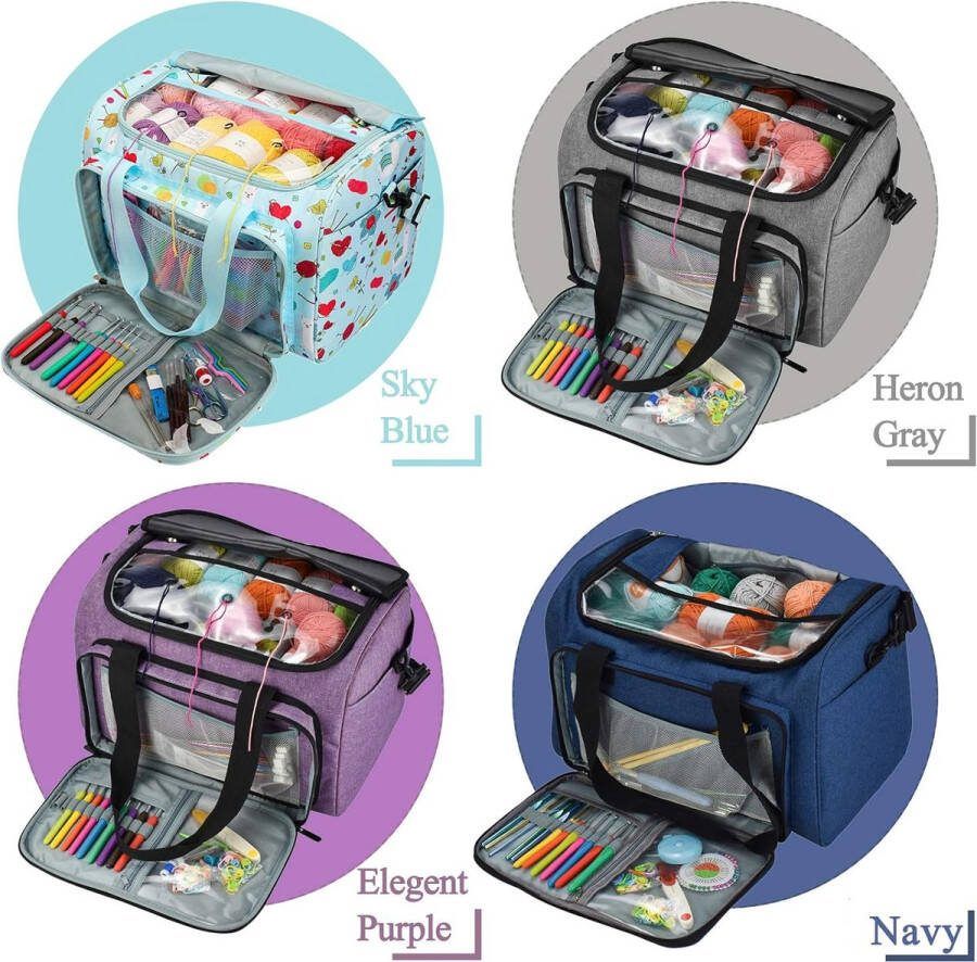 Kruissteek tas breien zakken groot borduurwerk project tas reizen borduurwerk kits tas voor ambachtelijke project punch naald kit en borduurwerk hoepels borduurwerk floss organiser
