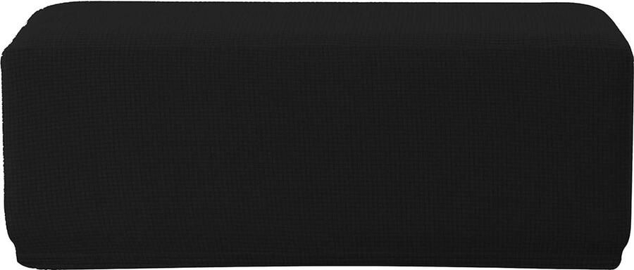 Krukhoes jacquard hoes bekleding voor poef voetenbank (zwart)