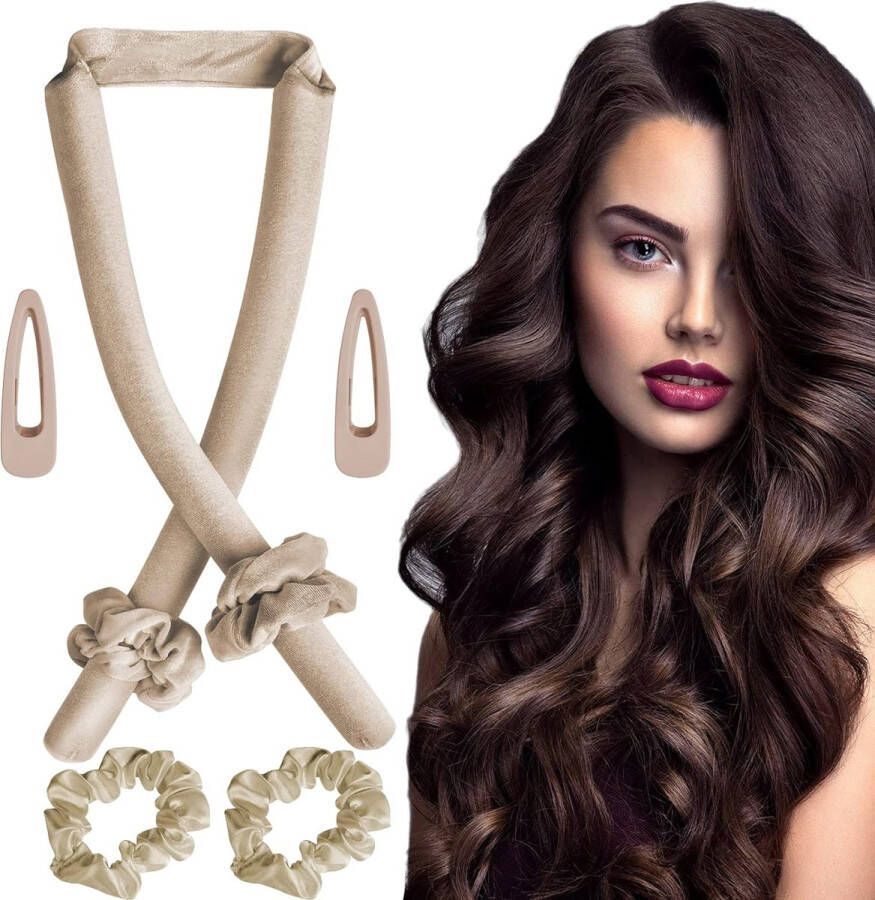 Krulspelden zijdehaar krulspelden hittevrij haarkrullen krultang zonder beschadiging van het haar voor alle doe-het-zelf styling-vrouwen en alle middelgrote