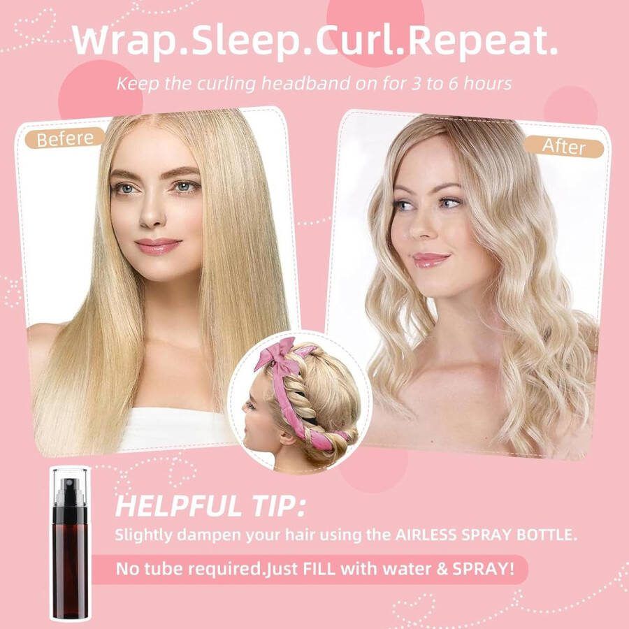 Krulspelden zijdehaar krulspelden hittevrij haarkrullen krultang zonder beschadiging van het haar voor alle doe-het-zelf styling-vrouwen en alle middelgrote