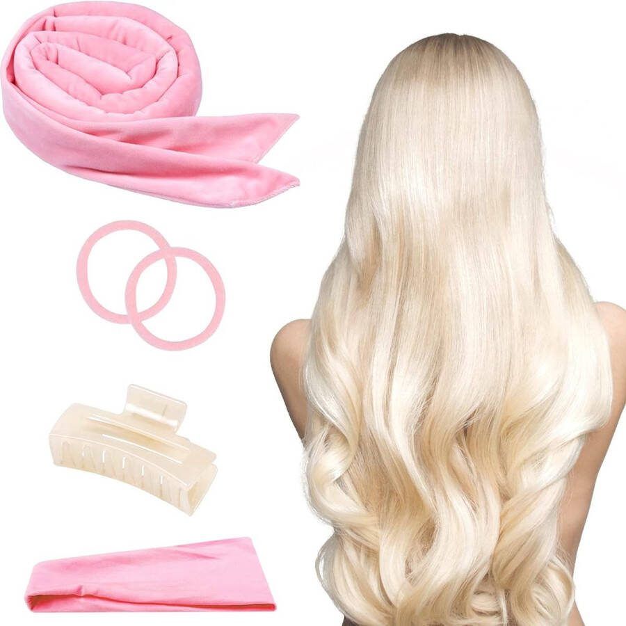 Krulspelden zijdehaar krulspelden hittevrij haarkrullen krultang zonder beschadiging van het haar voor alle doe-het-zelf styling-vrouwen en alle middelgrote
