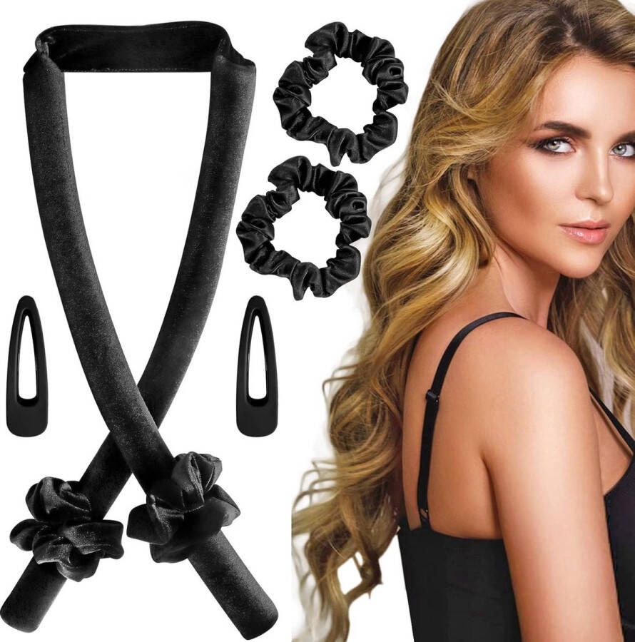 Krulspelden zijdehaar krulspelden hittevrij haarkrullen krultang zonder beschadiging van het haar voor alle doe-het-zelf styling-vrouwen en alle middelgrote