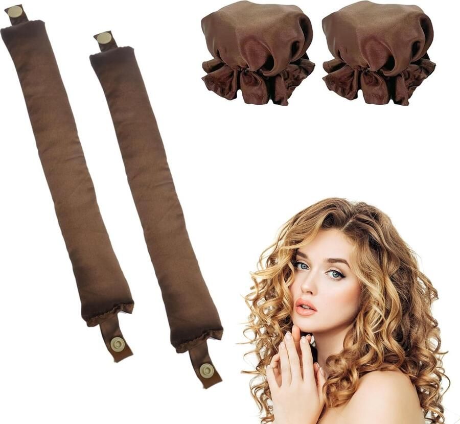 Krulspelden zijdehaar krulspelden hittevrij haarkrullen krultang zonder beschadiging van het haar voor alle doe-het-zelf styling-vrouwen en alle middelgrote