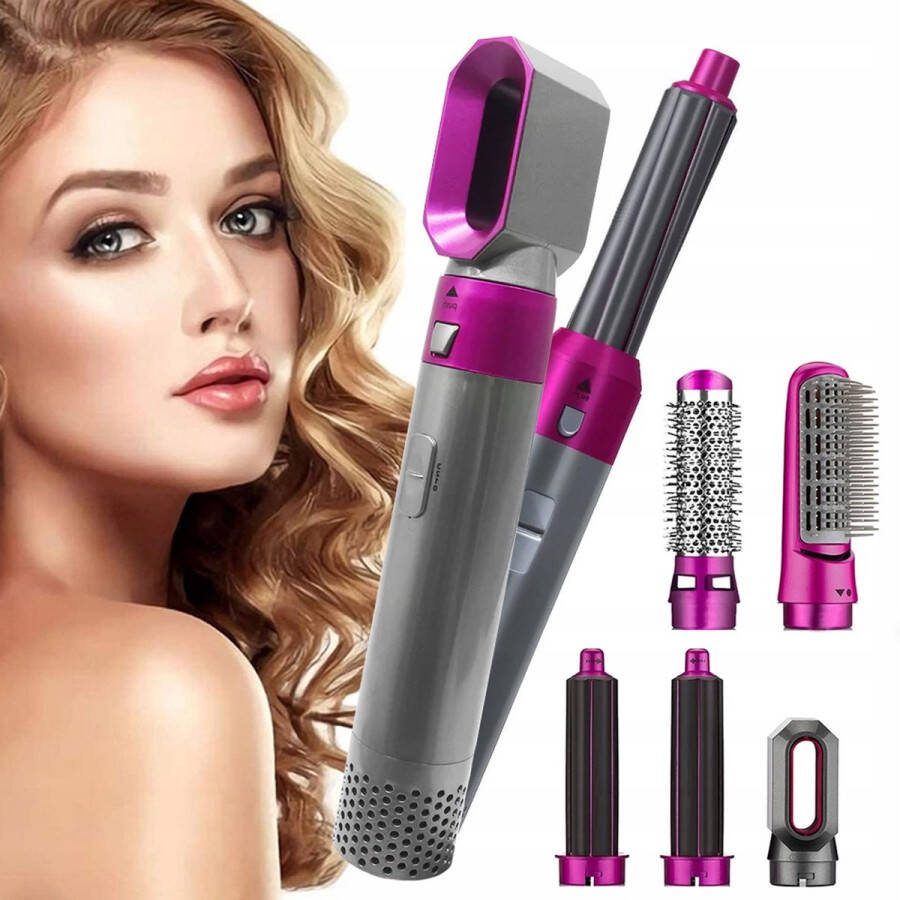 Krultang 5 in 1 keramisch Voor drogen stijlen krullen en volume airstyler
