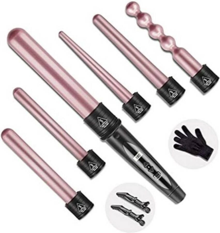 Krultang 6 in 1 Roze