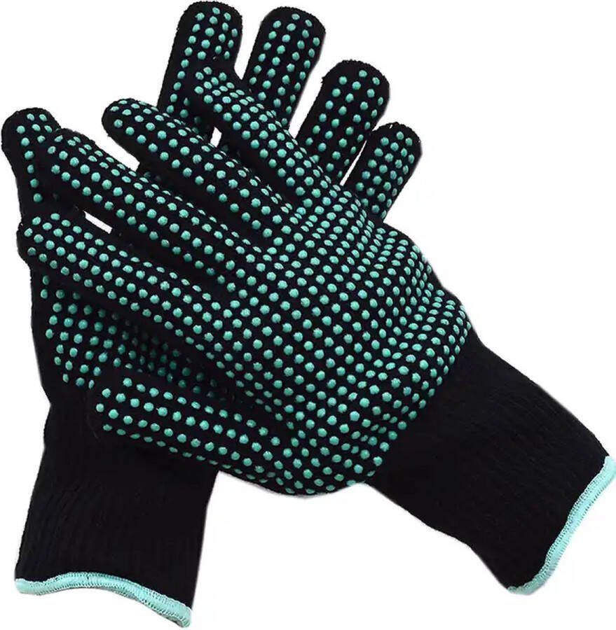 Krultang Handschoen Hittebestendige Handschoen Krultang Stijltang Handschoen Ovenhandschoen BBQ handschoen Hitte Handschoen Groen
