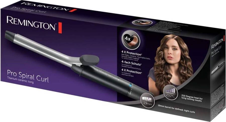 Krultang Pro Spiral Curl (19mm Voor Spiraal Krullen Strakke Kleine Krullen 8 Temperatuur-instellingen Keramische Coating Ionische Antistatische Technologie Voor Minder Pluis) CI5519