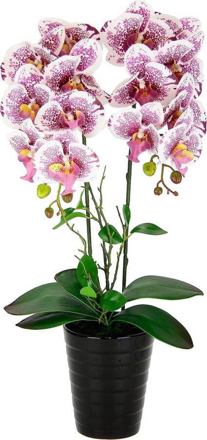 Kunstbloem orchidee in pot kunstbloem kunst orchidee kunstorchidee met pot kunstplant als echte bruiloft decoratie zijdebloem echte touch bloemstuk zijdebloem