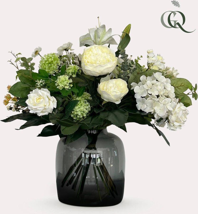 Kunstbloemen Bouquet M White Dream 60 cm