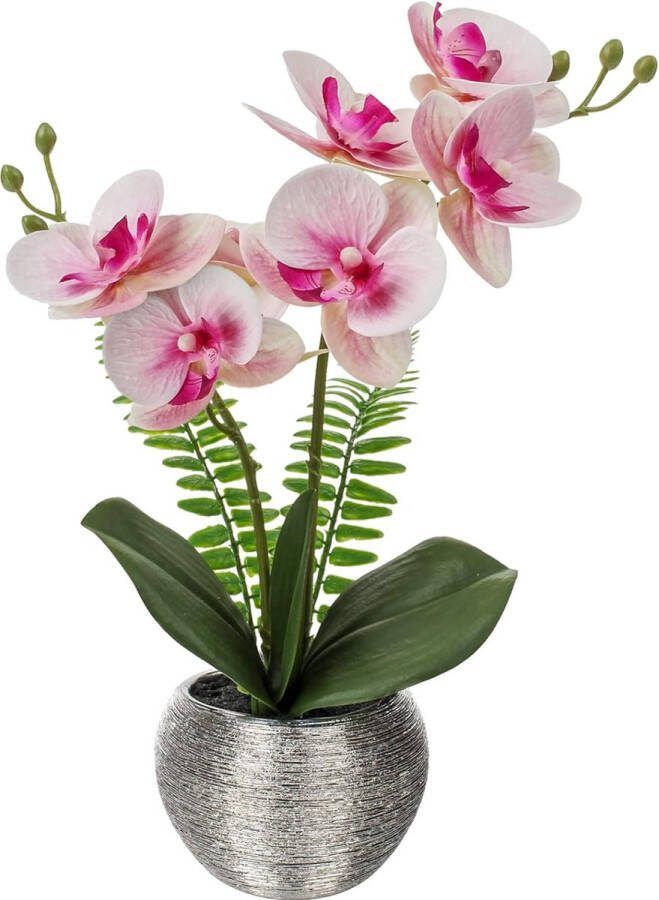 Kunstbloemen orchideeën kunstplanten Phalaenopsis kunstbloemen net als echt in pot decoratieve bloemen voor woonkamer badkamer kantoor decoratie