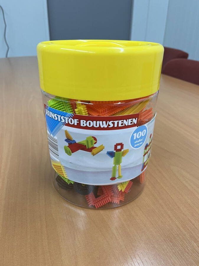 Kunstof bouwstenen Nopper bouwblokken speelgoed 100 stuks