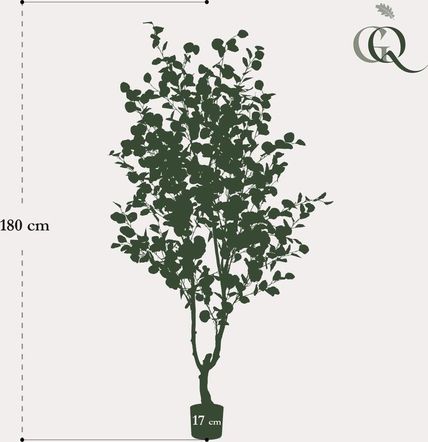 Kunstplant Eucalyptus Blauwe Gomboom 180 cm
