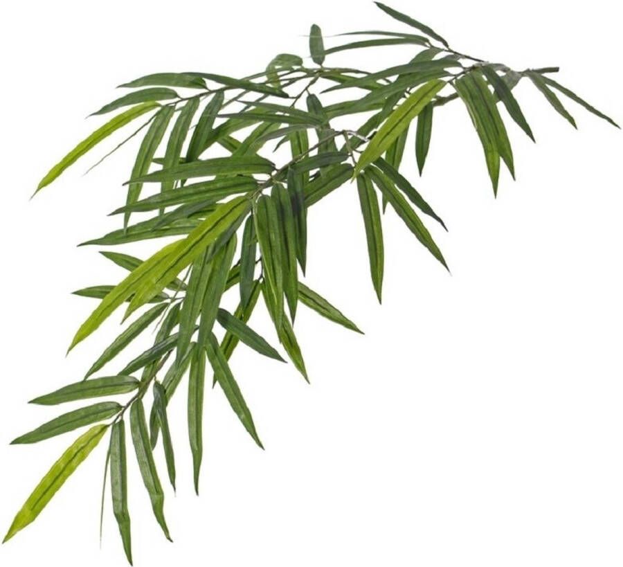 Merkloos Sans marque Kunstplant groene bamboe hangplant tak 82 cm UV bestendig Bamboetak Kunsttak voor binnen en buiten