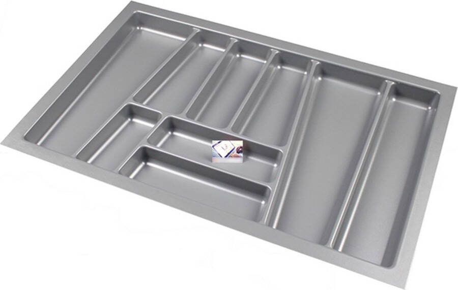 Merkloos Sans marque Kunststof Bestekbak Style Serie Grijs Breedte 74-70 cm Diepte 48-44 cm Bestekbakken op maat Besteklade Bestekcassette
