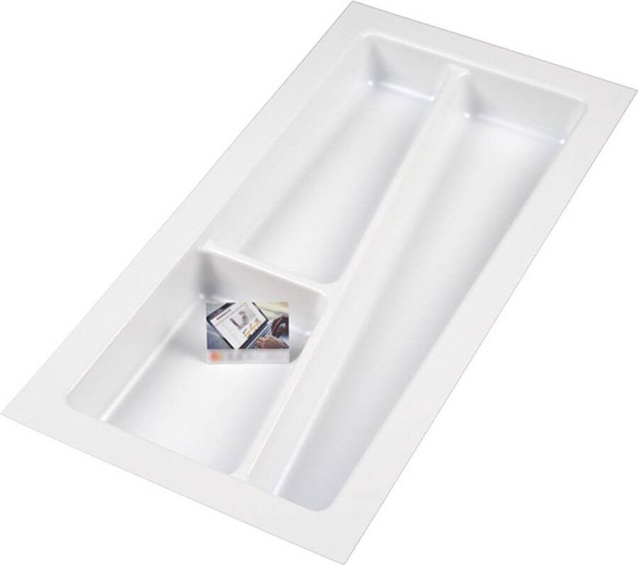 Merkloos Sans marque Kunststof Bestekbak Style Serie Wit Breedte 24-20 cm Diepte 48-44 cm Bestekbakken op maat Besteklade Bestekcassette