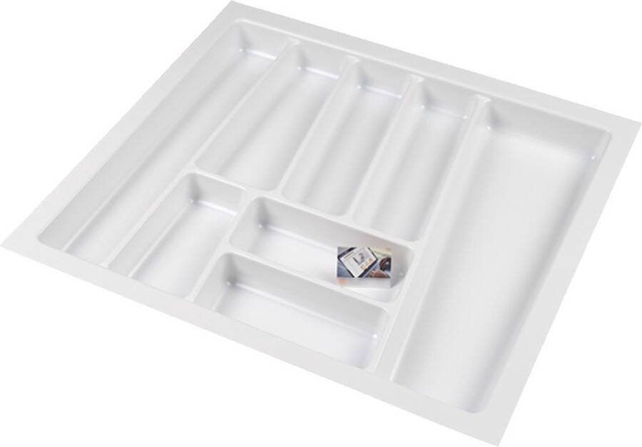 Merkloos Sans marque Kunststof Bestekbak Style Serie Wit Breedte 54-50 cm Diepte 48-44 cm Bestekbakken op maat Besteklade Bestekcassette